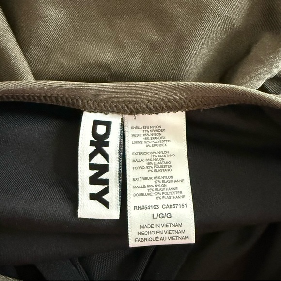 NWOT DKNY Ruffle Plunge One-Piece Swimsuit Olive Green - Picture 10 of 10